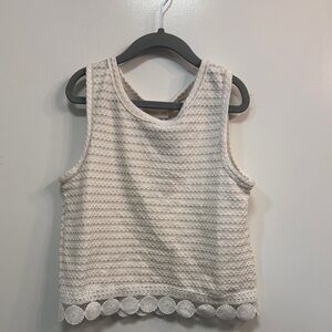 Kid’s Cream Textured Sleeveless Top